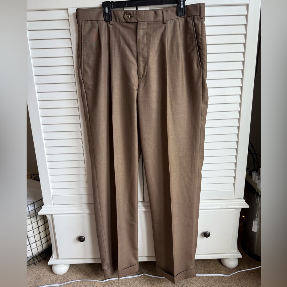 Perry Ellis Men's Brown Dress Pants